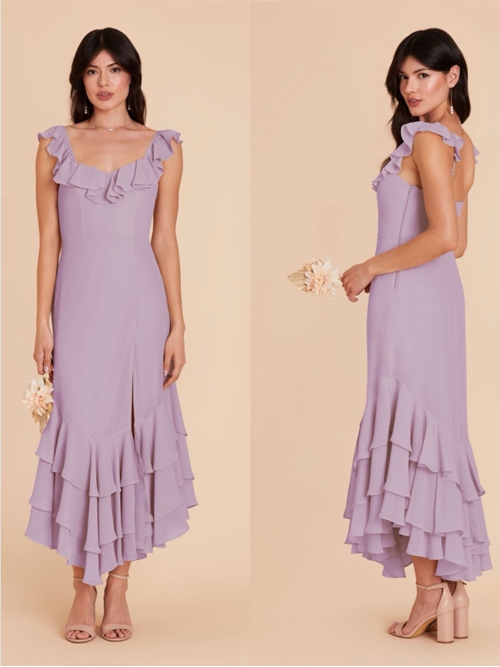 BIRDY GREY Ginny Dress In Chiffon Lavender